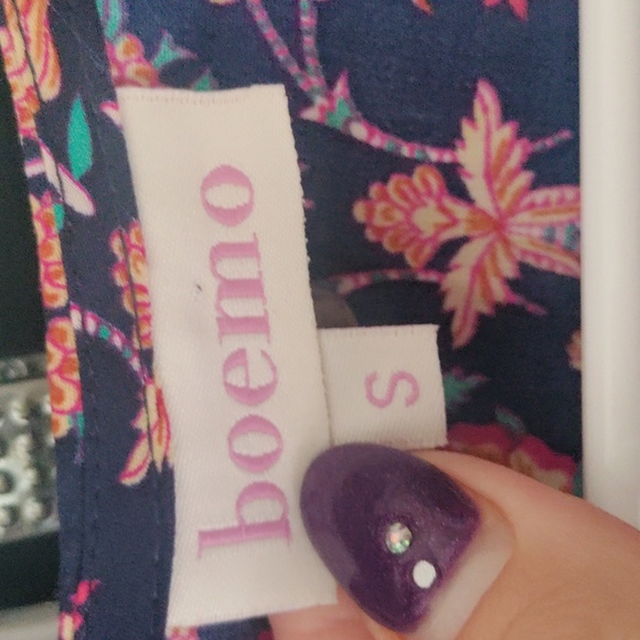 Anthropologie Boemo Maxi Dress Pink Blue Ruffle Tiered Long Sleeve Sz Small New - Picture 2 of 9